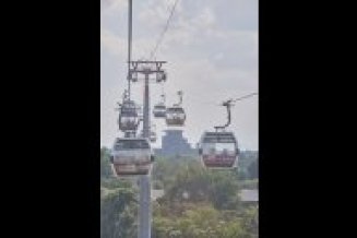 Seilbahn Gondeln auf der BUGA